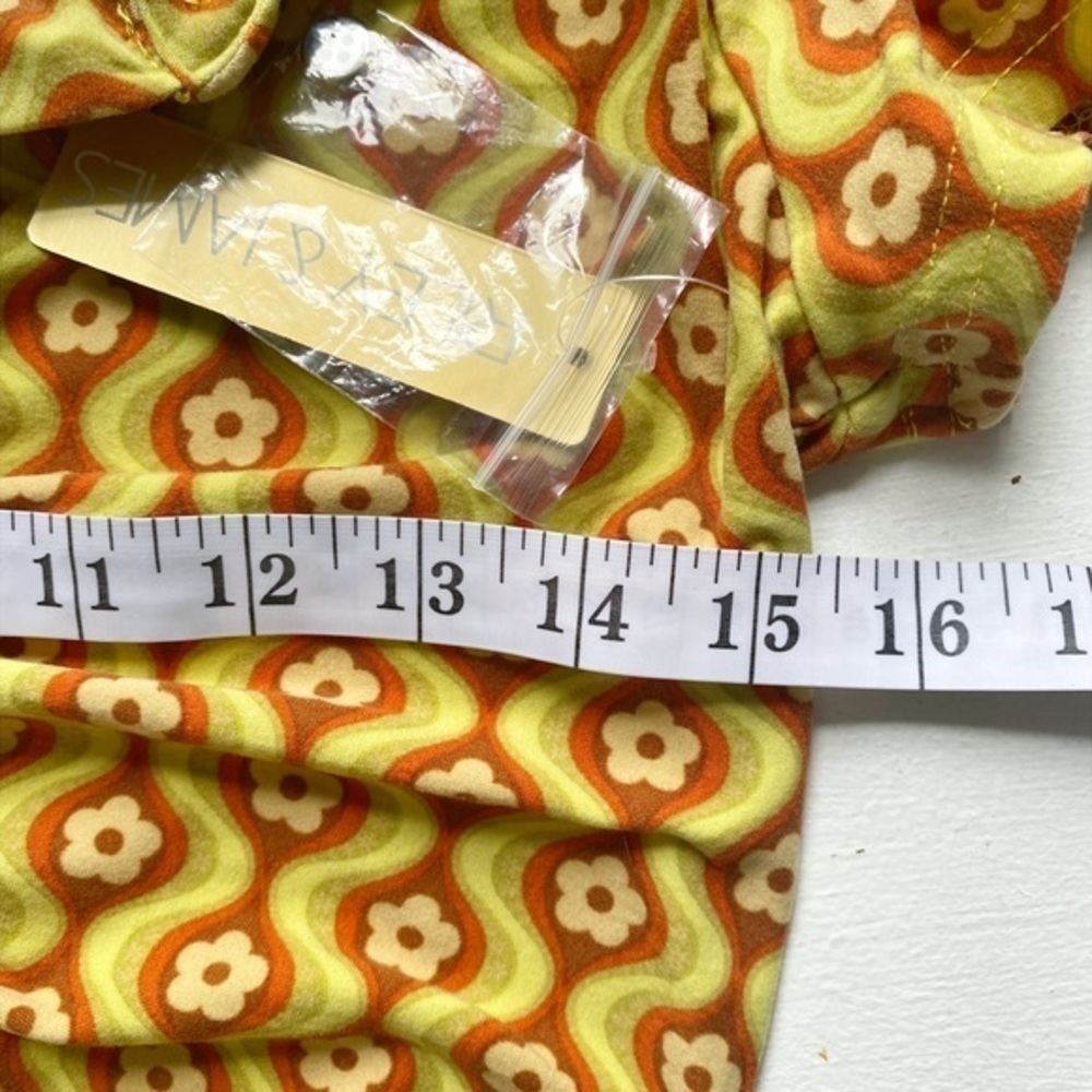 Riley & James floral button down retro dress size M NEW - Picture 8 of 12